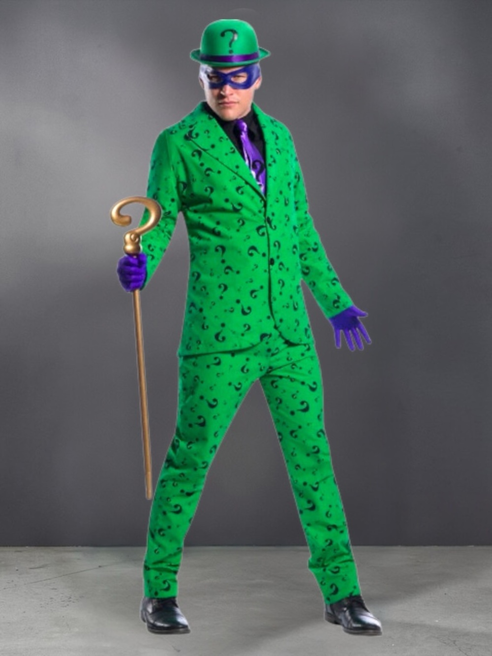 New DC The Riddler 3-Piece Cosplay Suit Set – Men’s